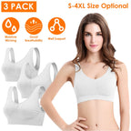 3-Pack: Women Seamless Wire-free Bra for Fitness Workout