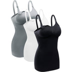 3-Pack: Womens Nursing Tank Tops Built in Bra for Breastfeeding