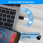 3-Packs: USB Type-C Male to USB A 3.0 OTG Male Port Converter