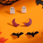 3-Pairs: Retro Halloween Earrings