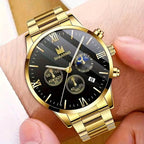 3-Piece: Elegant Men's Quartz Watch Plus Bracelet and Necklace Set