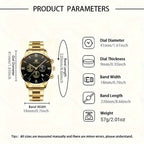 3-Piece: Elegant Men's Quartz Watch Plus Bracelet and Necklace Set