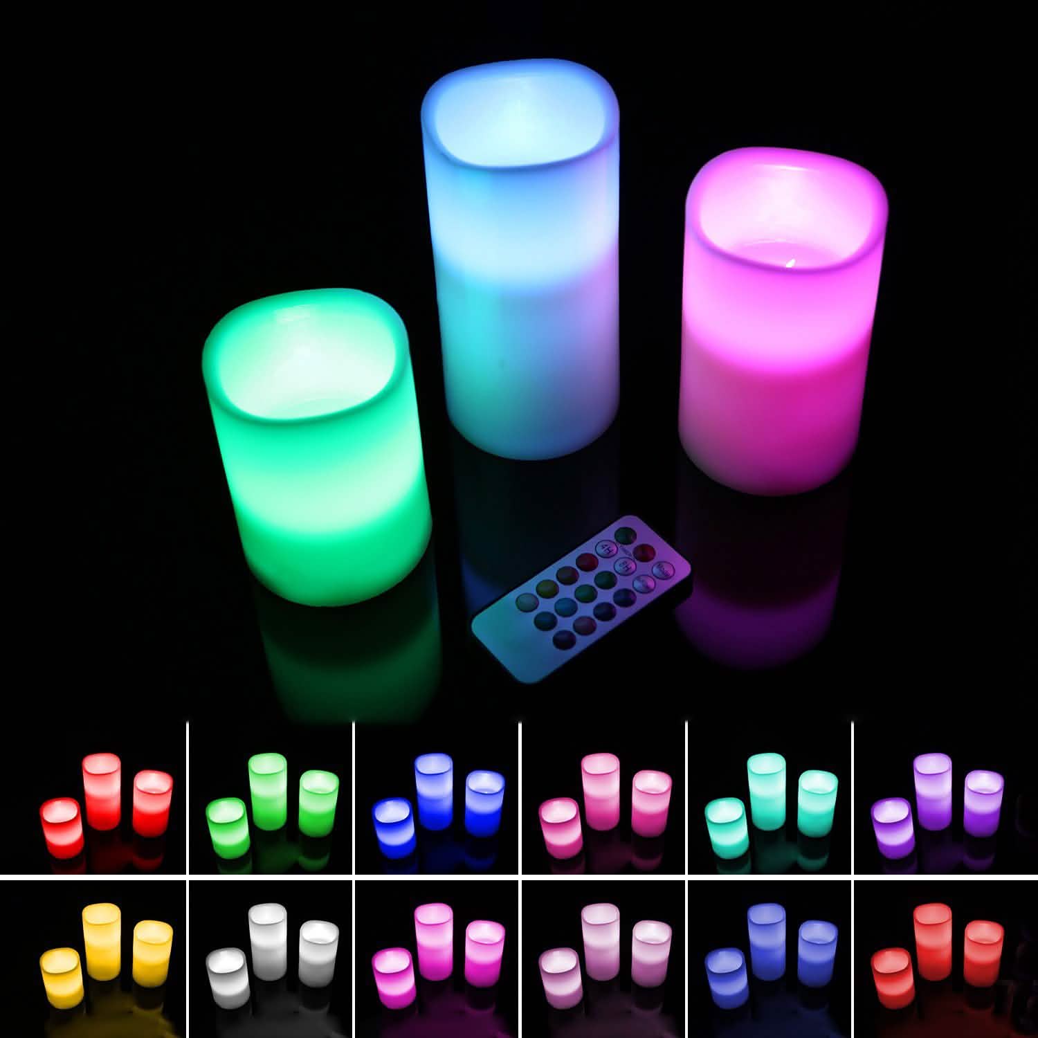 3-Piece: Flameless Votive Candles
