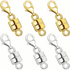 3-Piece: Magnetic Lobster Clasp Necklace Converter with Strong Magnetic Closure