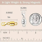 3-Piece: Magnetic Lobster Clasp Necklace Converter with Strong Magnetic Closure
