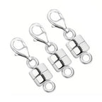 3-Piece: Magnetic Lobster Clasp Necklace Converter with Strong Magnetic Closure
