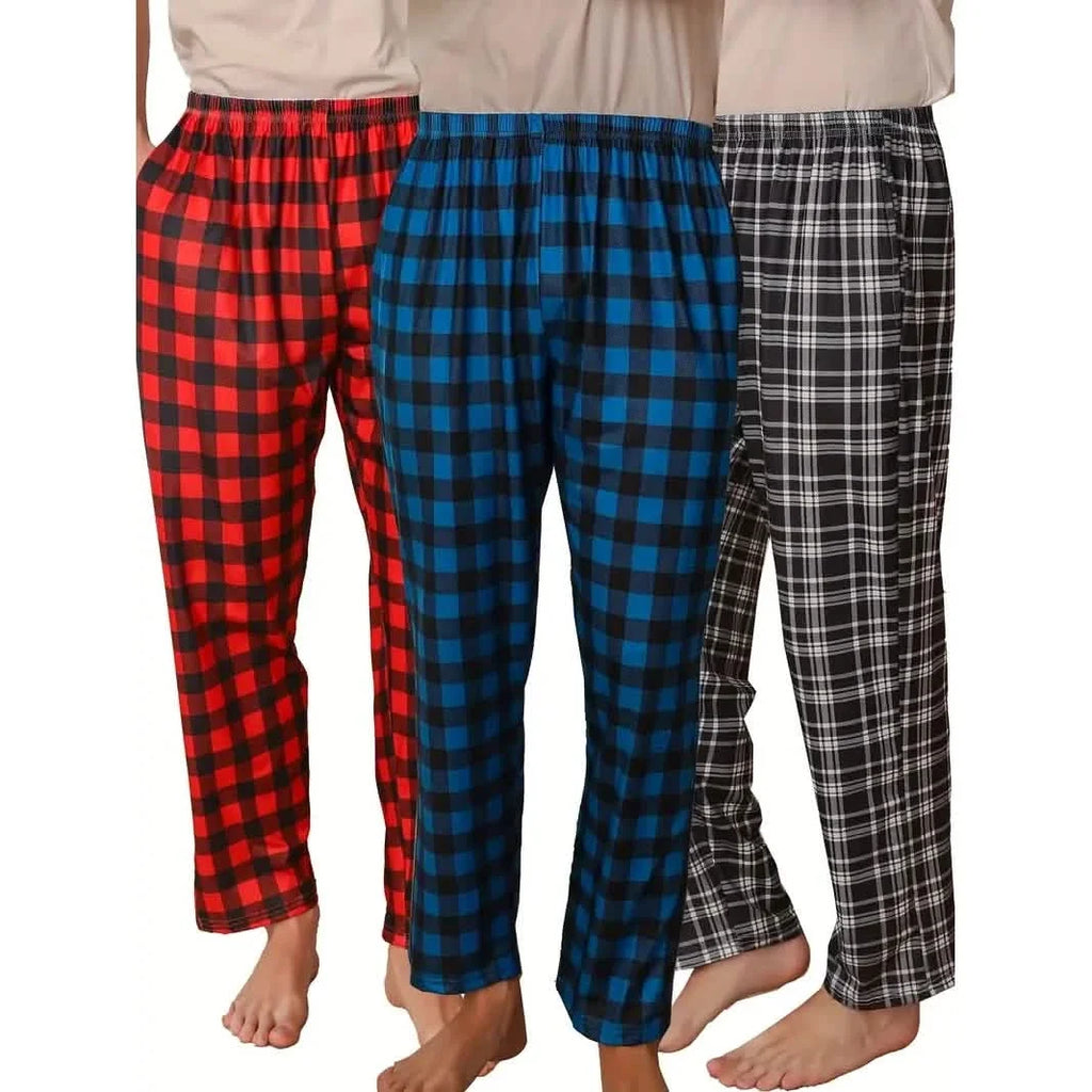 3-Piece: Mens Pajama Pants Loungewear Sleepwear