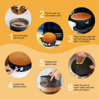 3-Piece: Non-stick Springform Cake Pan Set with Removable Bottom