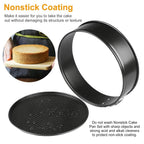 3-Piece: Non-stick Springform Cake Pan Set with Removable Bottom