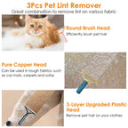 3-Piece: Portable Reusable Double Side Lint Remover