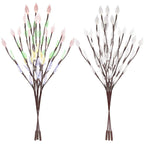 3-Piece Set: 60 LED Solar Garden Lights Tree Branch Leaf Shape Lamp