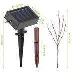 3-Piece Set: 60 LED Solar Garden Lights Tree Branch Leaf Shape Lamp