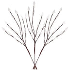 3-Piece Set: 60 LED Solar Garden Lights Tree Branch Leaf Shape Lamp