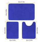 3-Piece Set: Bathroom Rug Set Plush Velvet Bath Carpet