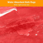 3-Piece Set: Bathroom Rug Set Plush Velvet Bath Carpet