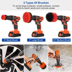 3-Piece Set: Drill Brush Power Scrubber
