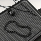 3-Piece Set: Fashion Versatile Dark Cross Stainless Steel Jewelry