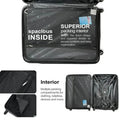 3-Piece Set: Hardshell Lightweight Suitcase with TSA Lock Spinner Wheels