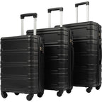3-Piece Set: Luggage Set Hardside Spinner Suitcase With TSA Lock