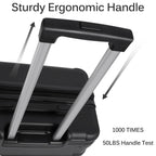 3-Piece Set: Luggage Set Hardside Spinner Suitcase With TSA Lock