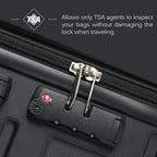 3-Piece Set: Luggage Set Hardside Spinner Suitcase With TSA Lock