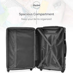 3-Piece Set: Luggage Set Hardside Spinner Suitcase With TSA Lock