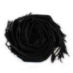 3-Piece Set: Pure Color Tassel Artificial Cashmere Shawl Soft Wrap