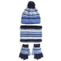 3-Piece Set: Winter Kids Knitted Warm Beanie Hat and Glove for 4-7 Years Old