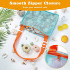 3-Pieces: Beach Mesh Bags Seashell Sand Tote Bag