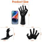 3-Pieces: Creepy Reaching Hands with Lighted Candles Wall Mounted