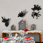 3-Pieces: Creepy Reaching Hands with Lighted Candles Wall Mounted
