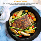 3-Pieces: Pre-Seasoned Cast Iron Skillet