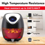 3-Pieces: Reusable Foldable Air Fryer Silicone Pot for 4+ Quart Air Fryer Oven