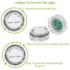 3-Pieces: Submersible LED Tea Lights Waterproof Candle Lights