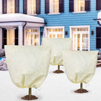3-Pieces: Winter Plant Cover Bags with Drawstring
