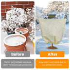 3-Pieces: Winter Plant Cover Bags with Drawstring