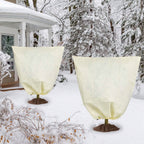 3-Pieces: Winter Plant Cover Bags with Drawstring