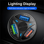 3-Port LED Car Charger