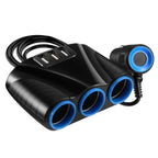 3-Socket Car Cigarette Lighter Splitter