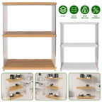 3-Tier: Acrylic Countertop Organizer Bathroom Wood Counter Storage