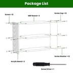 3-Tier: Acrylic Countertop Organizer Bathroom Wood Counter Storage