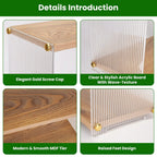3-Tier: Acrylic Countertop Organizer Bathroom Wood Counter Storage