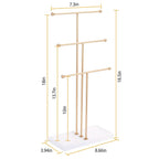 3-Tier Gold Metal Tabletop Jewelry Tree Stand