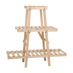 3-Tier Potted Flower Shelf Multi-tier Flower Pot Rack Holder Triangle Ladder