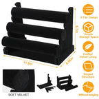 3-Tier Velvet Jewelry Stand
