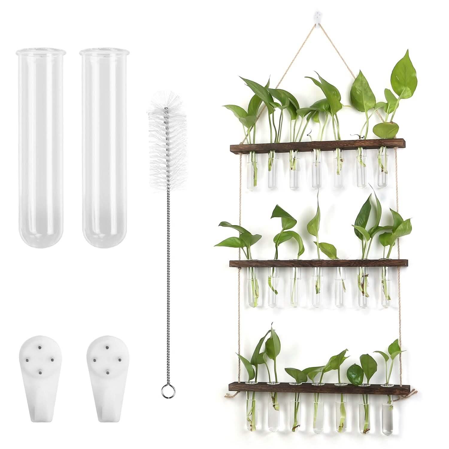 3-Tier Wall Hanging Glass Tube Planter