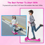 3-Wheeled LEDs Kick Scooter for Kids Flashing Scooter Adjustable Height