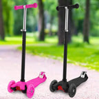 3-Wheeled LEDs Kick Scooter for Kids Flashing Scooter Adjustable Height