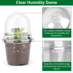 30-Pieces: Plant Nursery Pots PET Flower Seed Starting Pots Container with Dome Drainage Holes