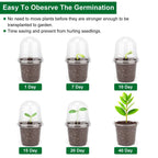 30-Pieces: Plant Nursery Pots PET Flower Seed Starting Pots Container with Dome Drainage Holes